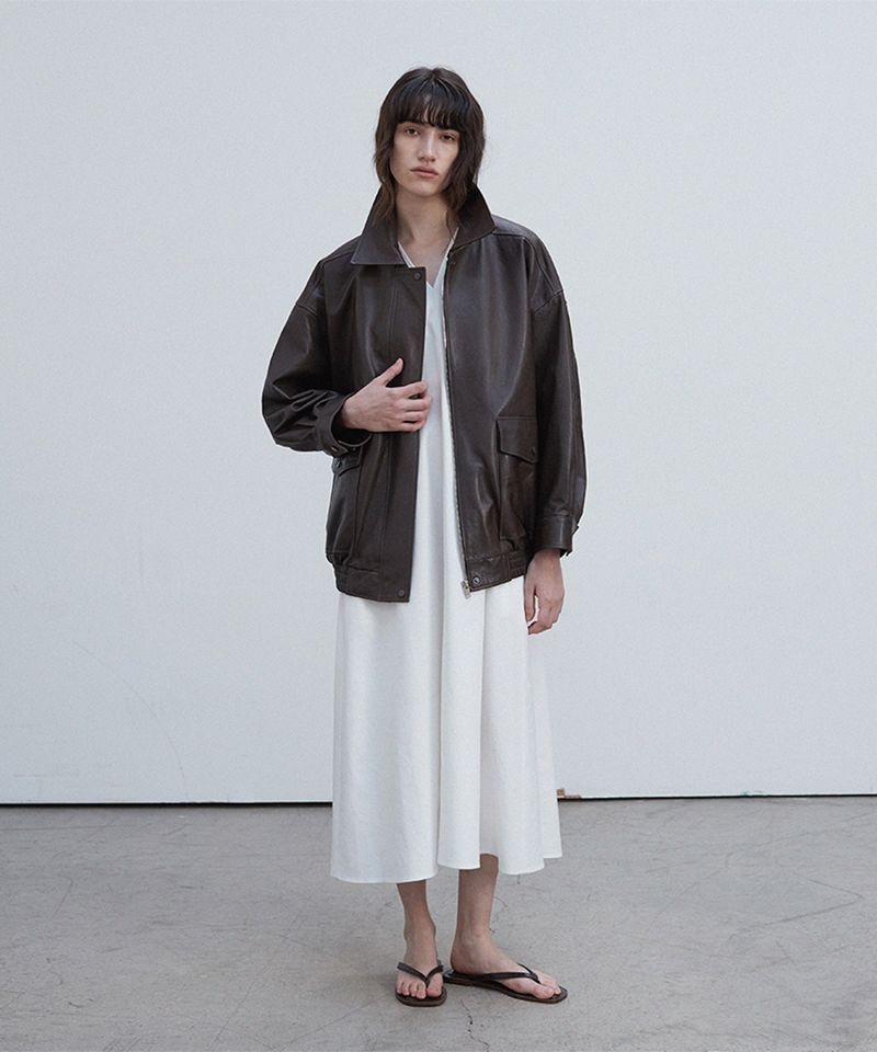 VERDEMAR Vegetable Lambskin Overfit Blouson_Deep brown P00000MC 3374489