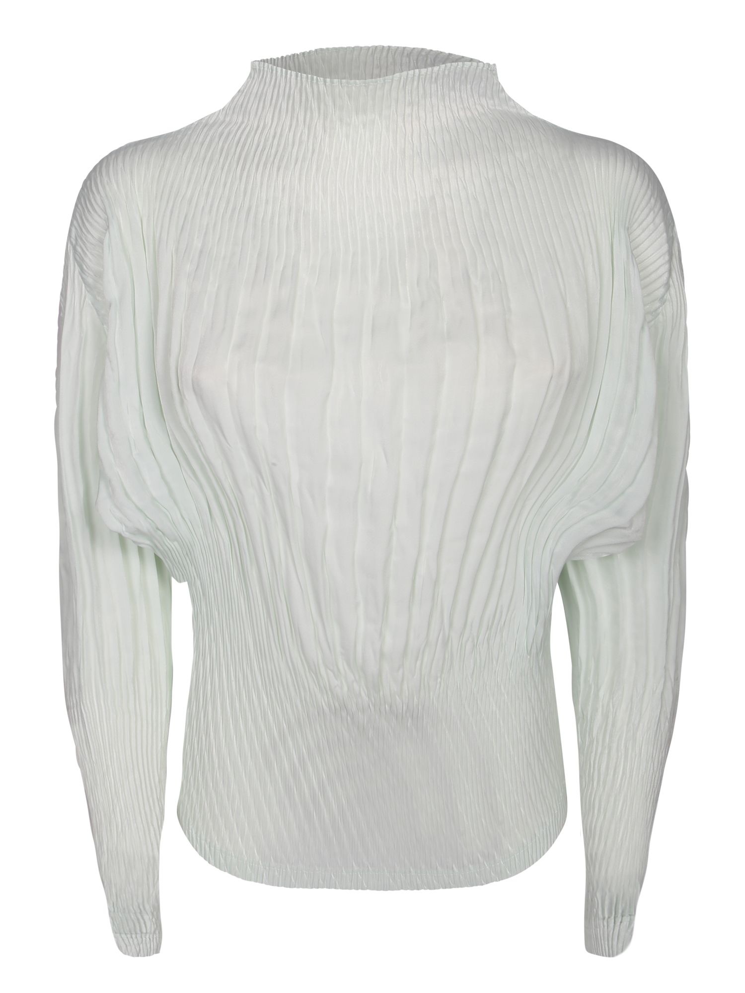 이세이미야케 25FW 이세이미야케 블라우스 with 롱 sleeves, high 넥, 앤 pleated detailing. IM58FJ10960