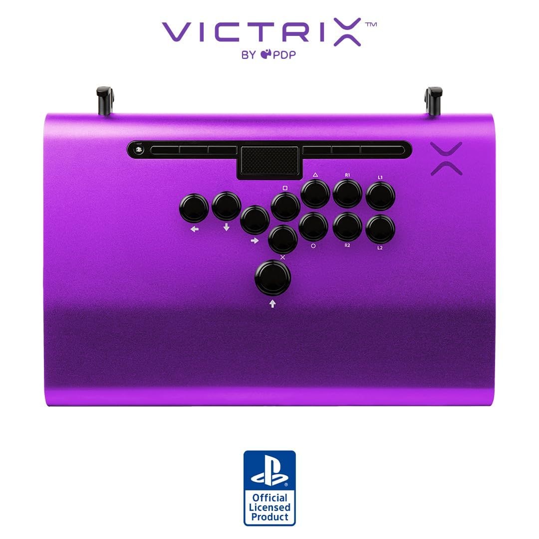 [해외] PDP TURTLE BEACH Victrix 빅트릭스 레버리스 아케이드 스틱 Pro FS-12 PS5 퍼플 SONY 정식 라이선스