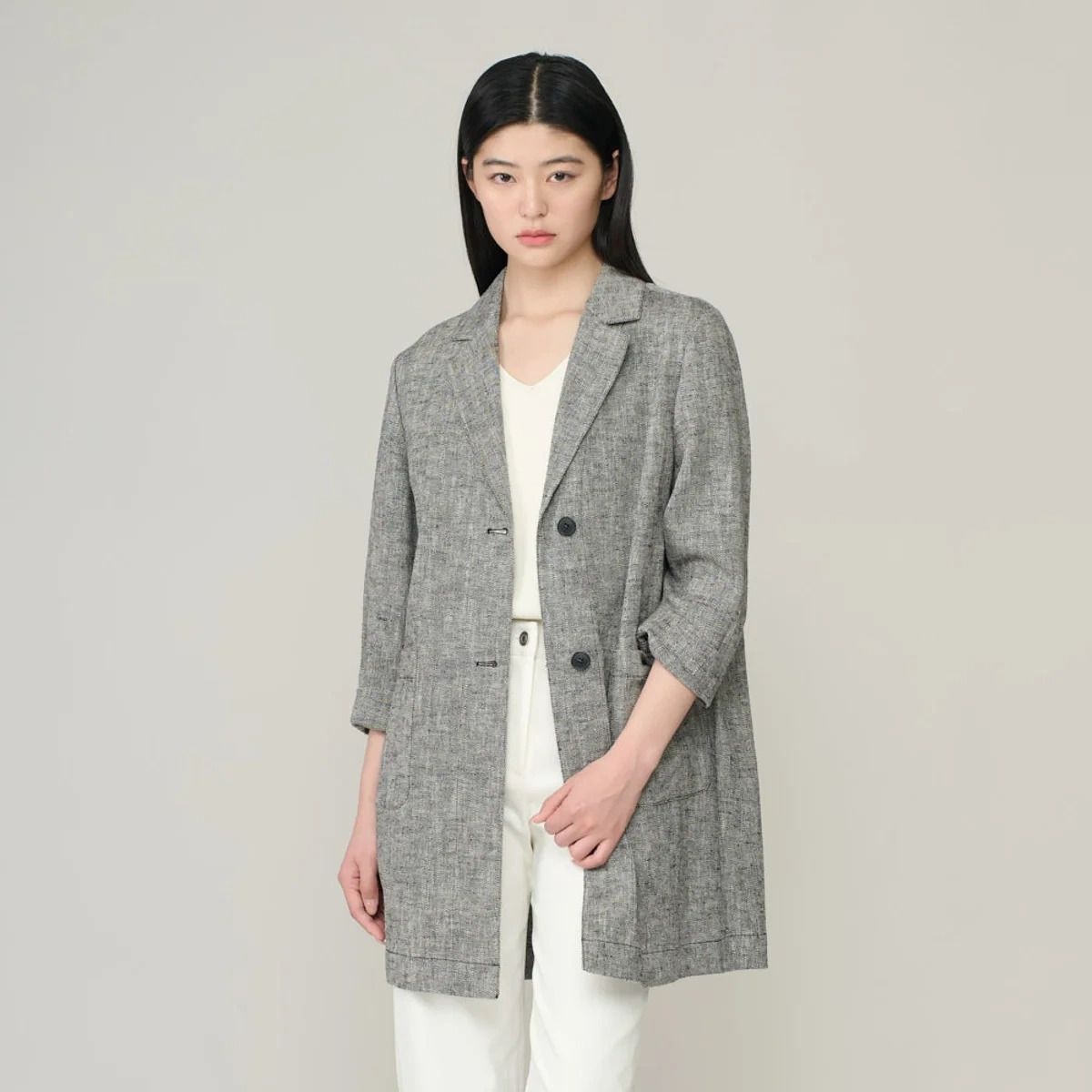 BCBG/ALL&Sundry BCBG [패션플러스][BCBG]여름 신상  헤링본 쟈켓 A6M3j10881 99/ 애플아울렛