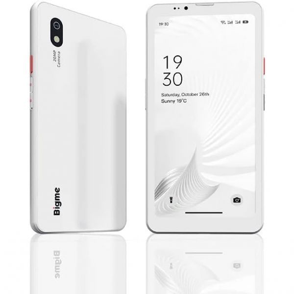 [해외] Bigme 빅미 e팹 er 스마트폰 6.1인치 Hibreak Pro 8 256GB 안드로이드 14 36단계 밝기 조절 4500mAh 배터리 블랙 화이트 버전 24