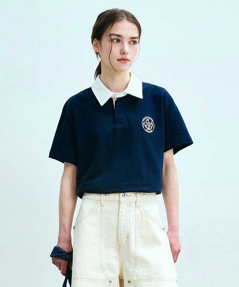 UNIFORM BRIDGE <매장정품> 유니폼브릿지 UNIFORM BRIDGE rugby ss tee(womens) navy UB2534TS404MNA 308224