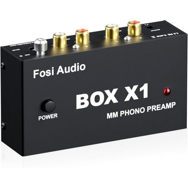 [해외] Fosi Audio 포시오디오 Box X1 포노 프리앰프는 MM 턴테이블용 미니 스테레오 오디오 하이파이 포노그래프 레코드 플