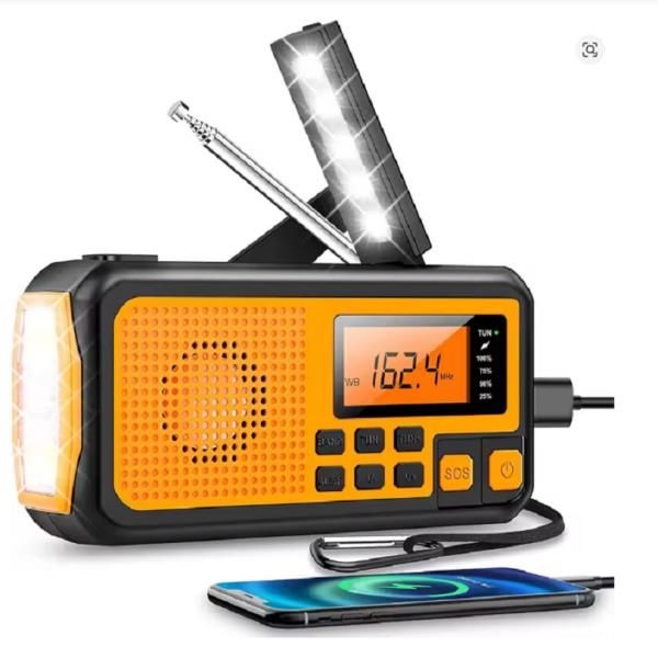 선물용 비상용 태양광 라디오 수동 크랭크 충전 M/FM SW 다이나모