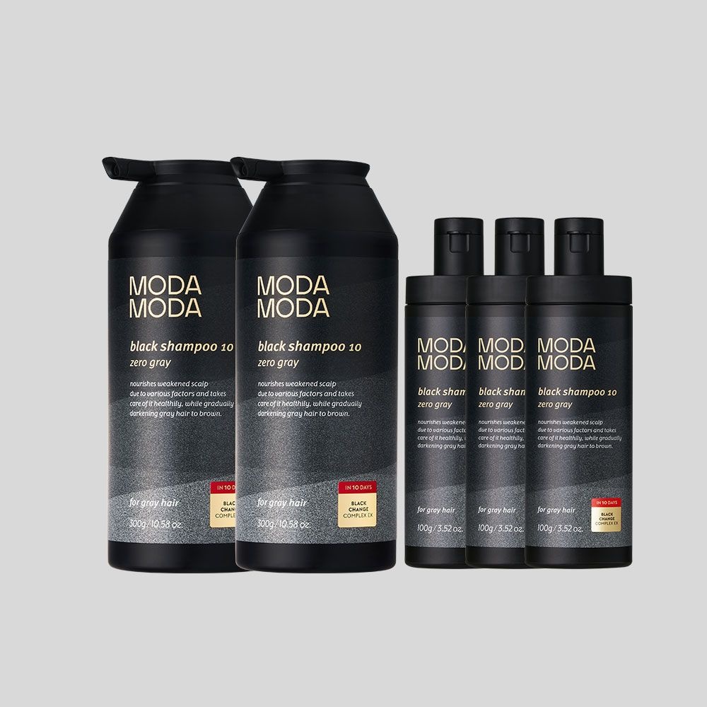 모다모다 제로 그레이 블랙 샴푸 10 300g2 + 100g3