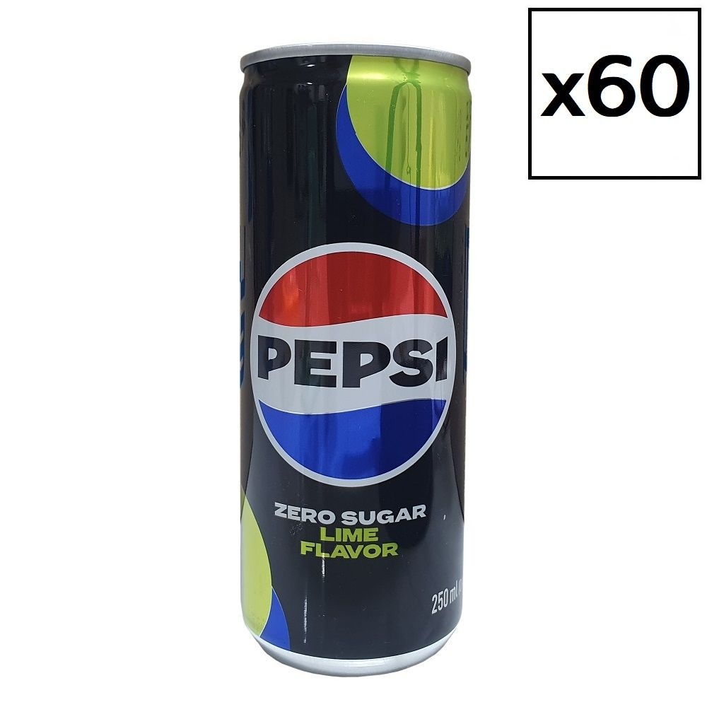 펩시콜라 펩시 제로 콜라 슈거 라임 250ml x 60캔 미니캔 탄산 음료수 (일반용,업소용 렌덤발송) 팹시