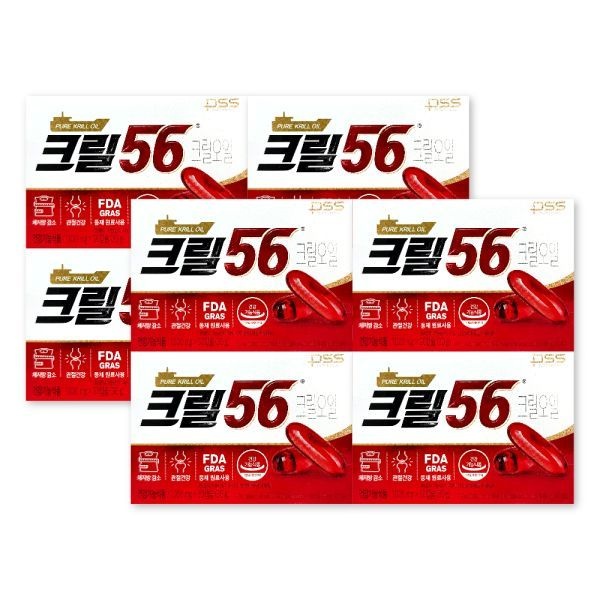크릴56 크릴56 1000mg X 30캡슐 8박스 펄세스 함익병 크릴오일 56