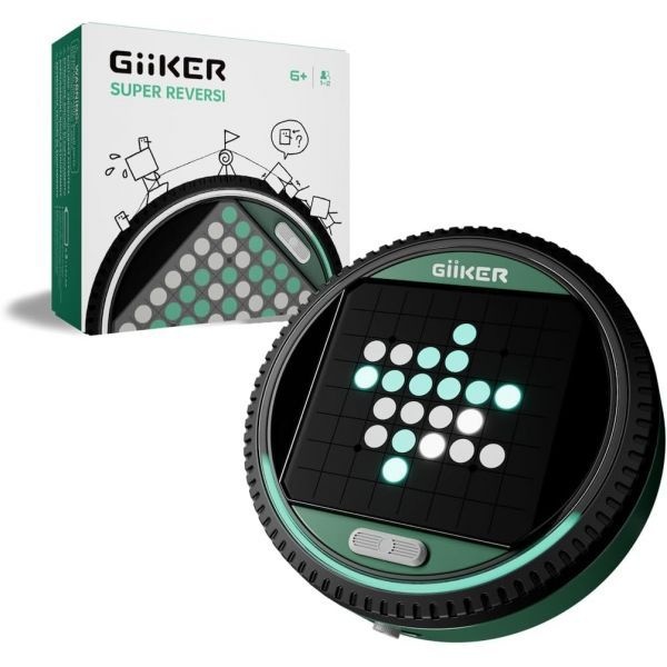 [해외] GiiKER 지커 슈퍼 리버시 AI 상대와 함께하는 전자 전략 보드 게임 와 어른 모두 스마트 휴대용 논리 퍼즐 두뇌 3가