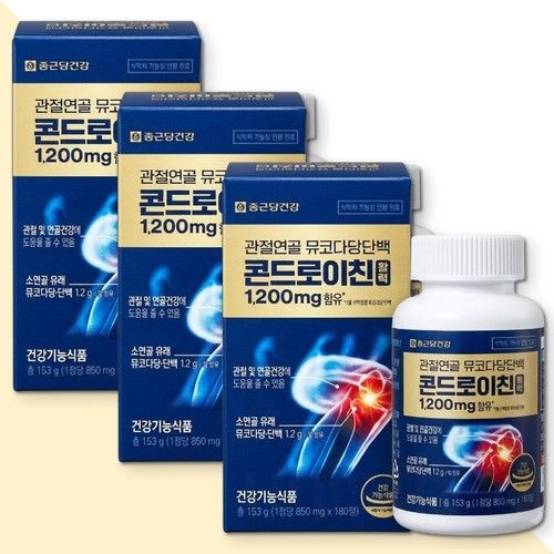 종근당건강 관절 연골 뮤코다당단백 콘드로이친 활력 4박스