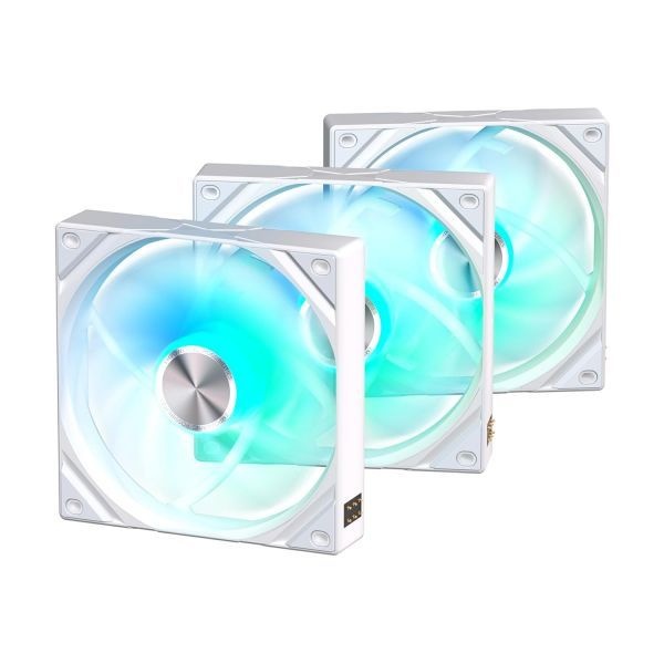 TRYX [해외] TRYX 트릭스 ROTA SL ARGB 화이트 120mm 케이스 팬 3 in 1 포고핀 연결 마그네틱 케이블 Gen2 조명 저소음 PC 284709