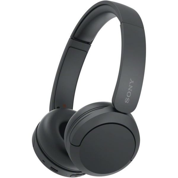 Sony [해외] 소니 WH CH520 무선 헤드폰 블루투스 온이어 헤드셋 마이크 포함 빠른 충전으로 최대 50시간 배터리 수명 블랙 219364
