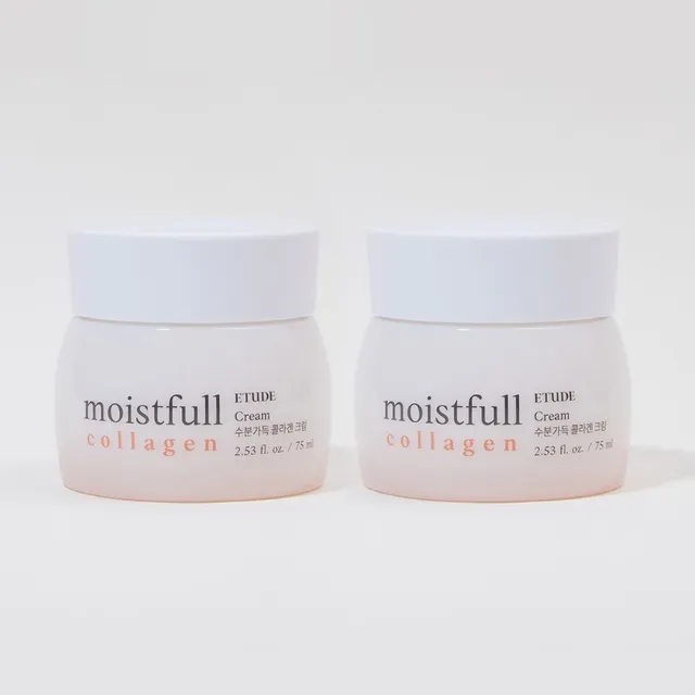 에뛰드 [2개] 수분가득 콜라겐 크림 75ml x 2개 /탱글 촉촉 수분크림