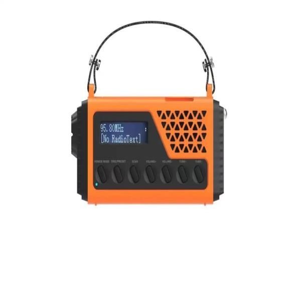 크랭크 충전식 비상 라디오, 10000mh 보조배터리, M/FM/SW