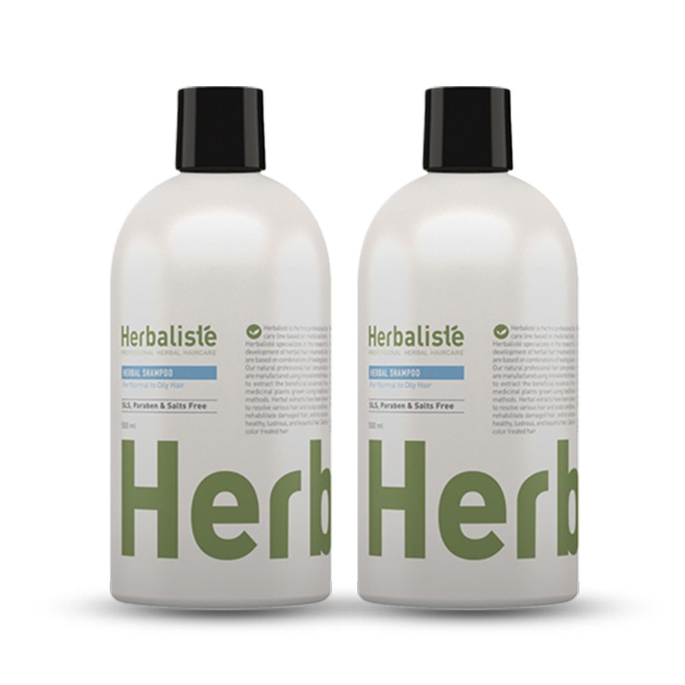 허벌리스테 허벌 샴푸 포 노멀 투 오일리 헤어 500ml x 2개