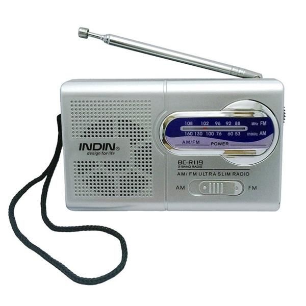D BC-R119 M/FM 듀얼 미니 라디오 수신기 휴대용 플레이어