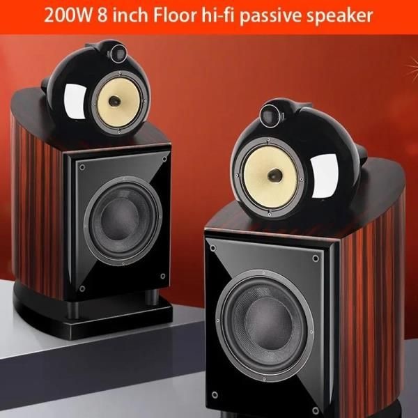 200W 8 인치 홈 고출력 HiFi 스피커 3 방향 패시브 책장