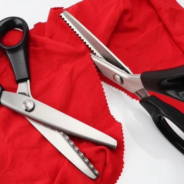 재단사 가위 핑킹 지그재그 재봉 톱니 모양 레이스 용품 원단 DIY
