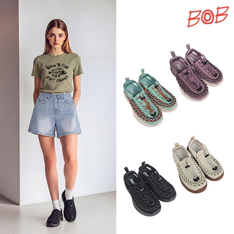 BOB 26SS 여성 위빙 플랫폼 샌들[36025183]