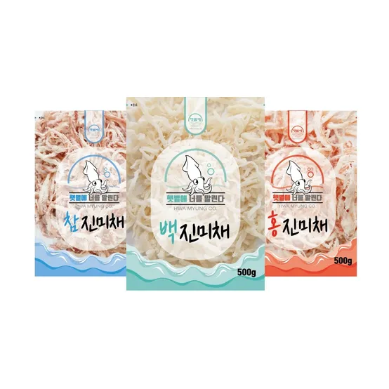 딜크릿)[햇볕에] 백진미채 / 홍진미채 / 참진미채 500g/1kg  (국내가공)