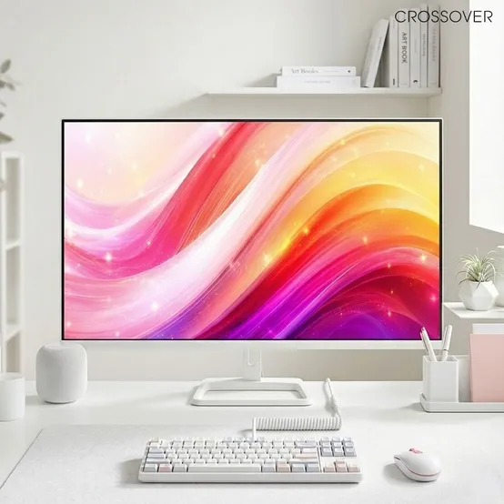 크로스오버 32QV9 WQHD USB-C 화이트 81cm 100Hz 고화질 사무용 게이밍 컴퓨터 모니터