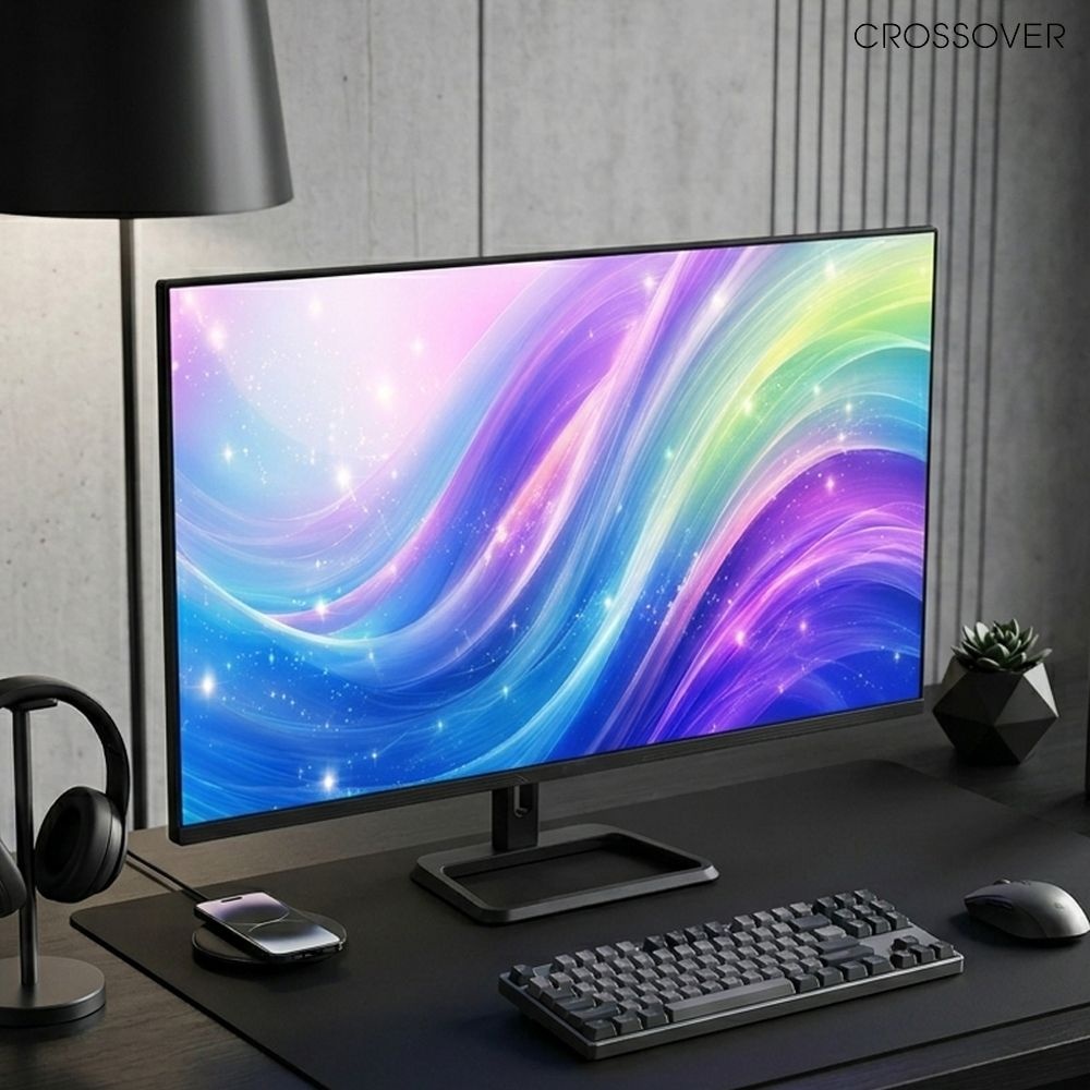 [오늘출발] 크로스오버 32QV9 WQHD USB-C 블랙 81cm 100Hz 고화질 사무용 게이밍 컴퓨터 모니터 무결점