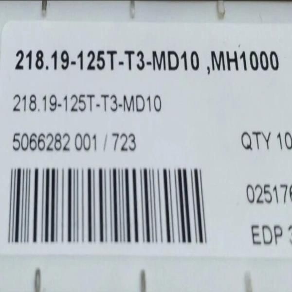 10 카바이드 인서트 218.19-125T-T3-MD10 MH1000