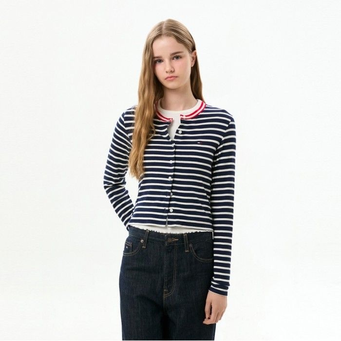 [신상30%][공식] 슬림 저지 롱슬리브 가디건 T32G6TTO13TWT10A7 (정상가:99,000원)