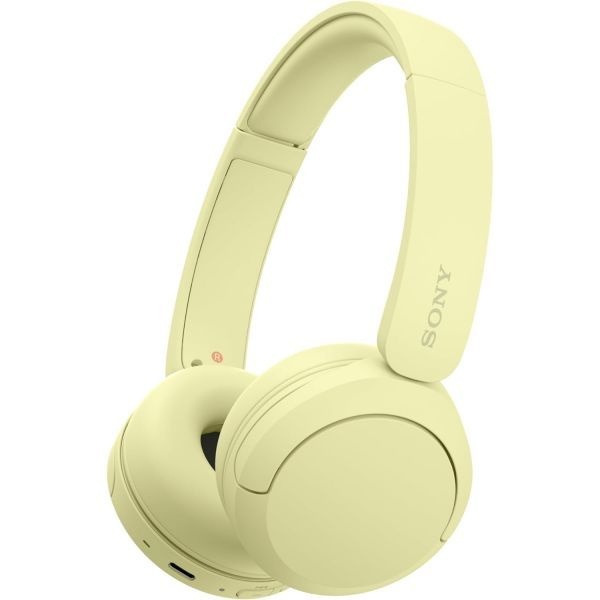 Sony [해외] 소니 WH CH520 무선 헤드폰 블루투스 온이어 헤드셋 마이크 내장 최대 50시간 배터리 사용 고속 충전 지원 버터 옐로