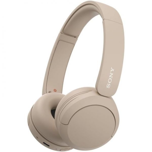Sony [해외] 소니 WH CH520 무선 헤드폰 블루투스 온이어 헤드셋 마이크 내장 최대 50시간 배터리 사용 고속 충전 지원 카푸치노