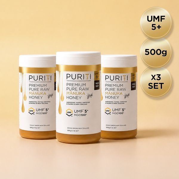 퓨리티 뉴질랜드 마누카꿀 UMF5+ MGO100 500g 3set