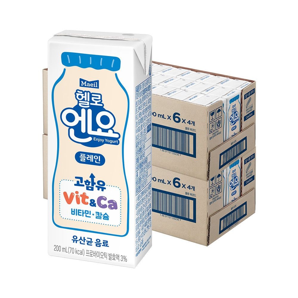 [롯데온] 매일 헬로엔요 플레인 200ml 48팩