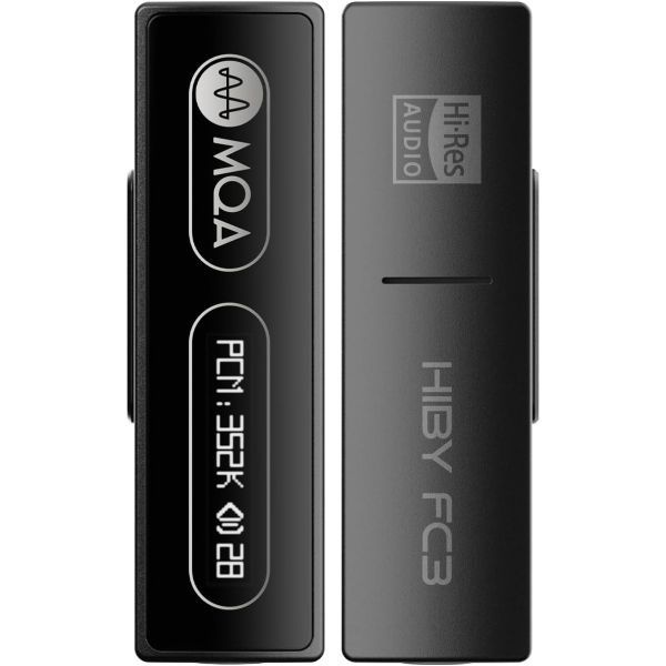 [해외] HiBy 하이바이 FC3 USB DAC 디스플레이 내장 고해상도 오디오 112mW 출력 PCM DSD MQA 지원 아이폰호환 MAC 안드로이드 Window