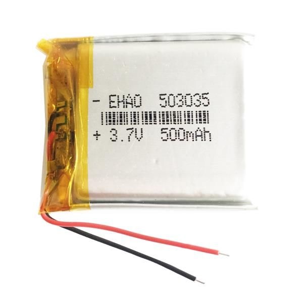 3.7V 500mAh 리포 충전지 503035 + JST 3핀 플러그