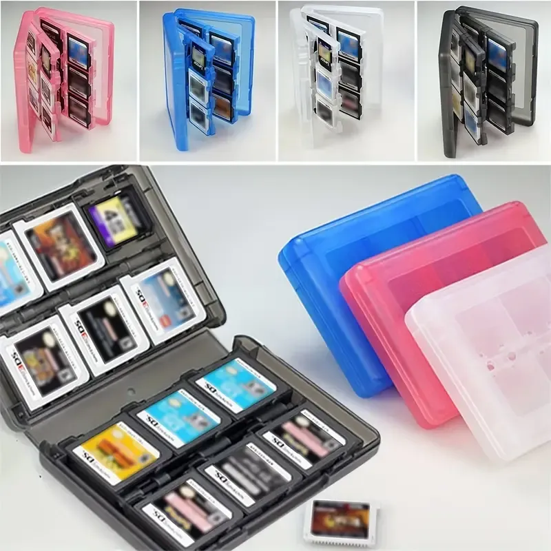 새로운 3DS/XL, DSi, DS 및 2DS/XL용 28-in-1 게임 카드 케이스 ABS 컴팩트 홀더 - 내구성이 뛰어난 카트리지 보관함 Protecto