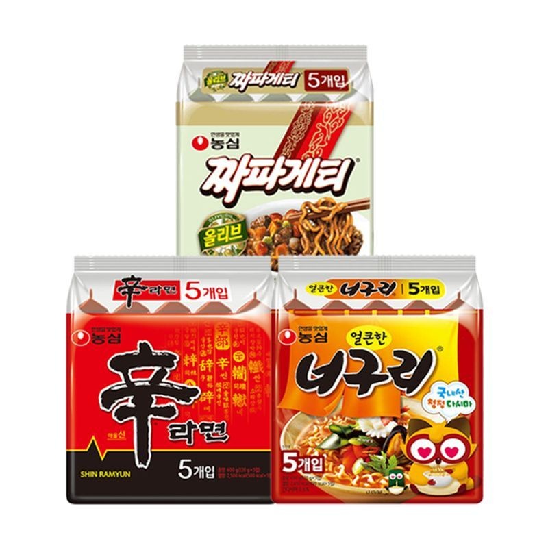 농심신라면10봉+짜파게티10봉+얼큰너구리10봉 (총30봉)