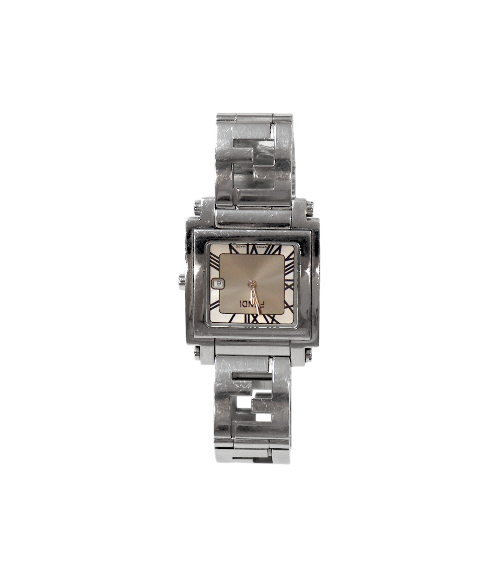 펜디 [중고] 펜디 30mm 콰드로 스틸 쿼츠 시계