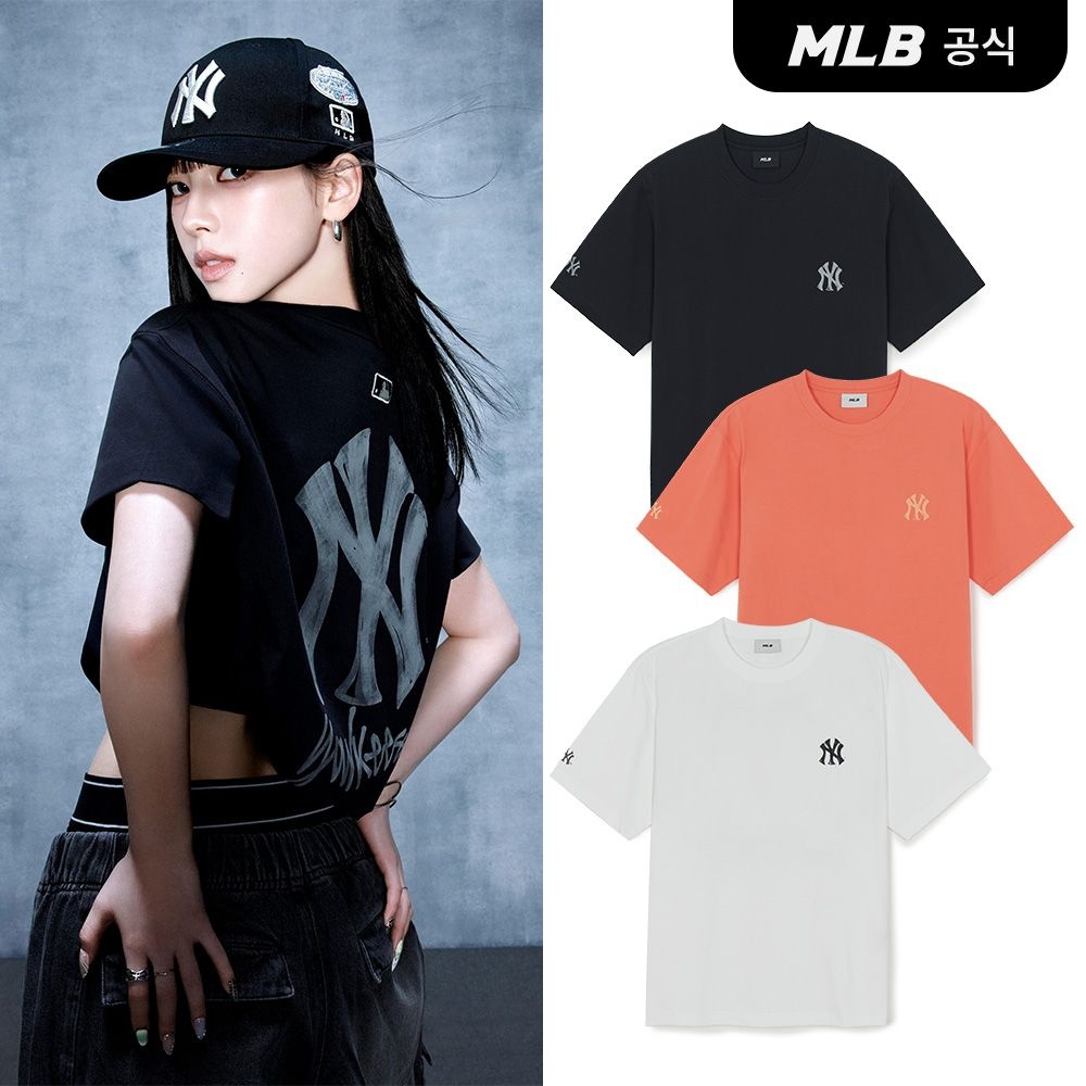 [카리나PICK][공식] 26SS 공용 베이직 심플 스트릿 로고 오버핏 반팔 티셔츠 (3 COLOR) 3ATSB0463