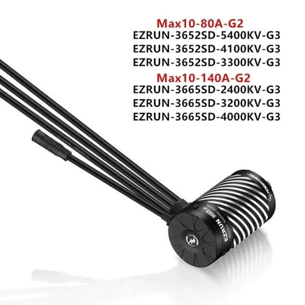 하비윙 EZRUN MAX10 G2 80A/140A 2-3S 방수 (01 140A ESC 3665 3200KV)