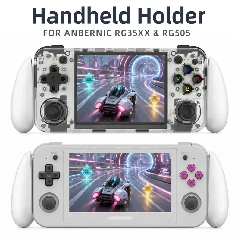 ANBERNIC RG35XX H / RG505 전용 에르고노믹 핸드헬드 홀더 Switch Lite 및 기타 게임기 액세서리와 호환 가능
