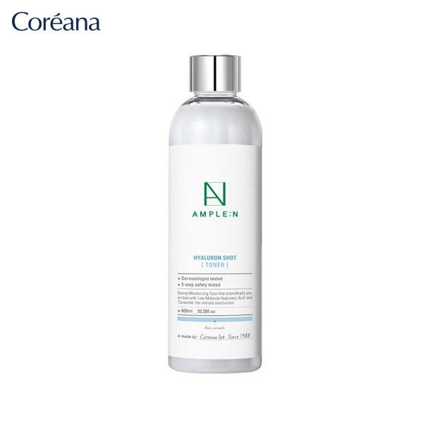 코리아나 앰플엔 히알루론샷 토너 대용량 600ml