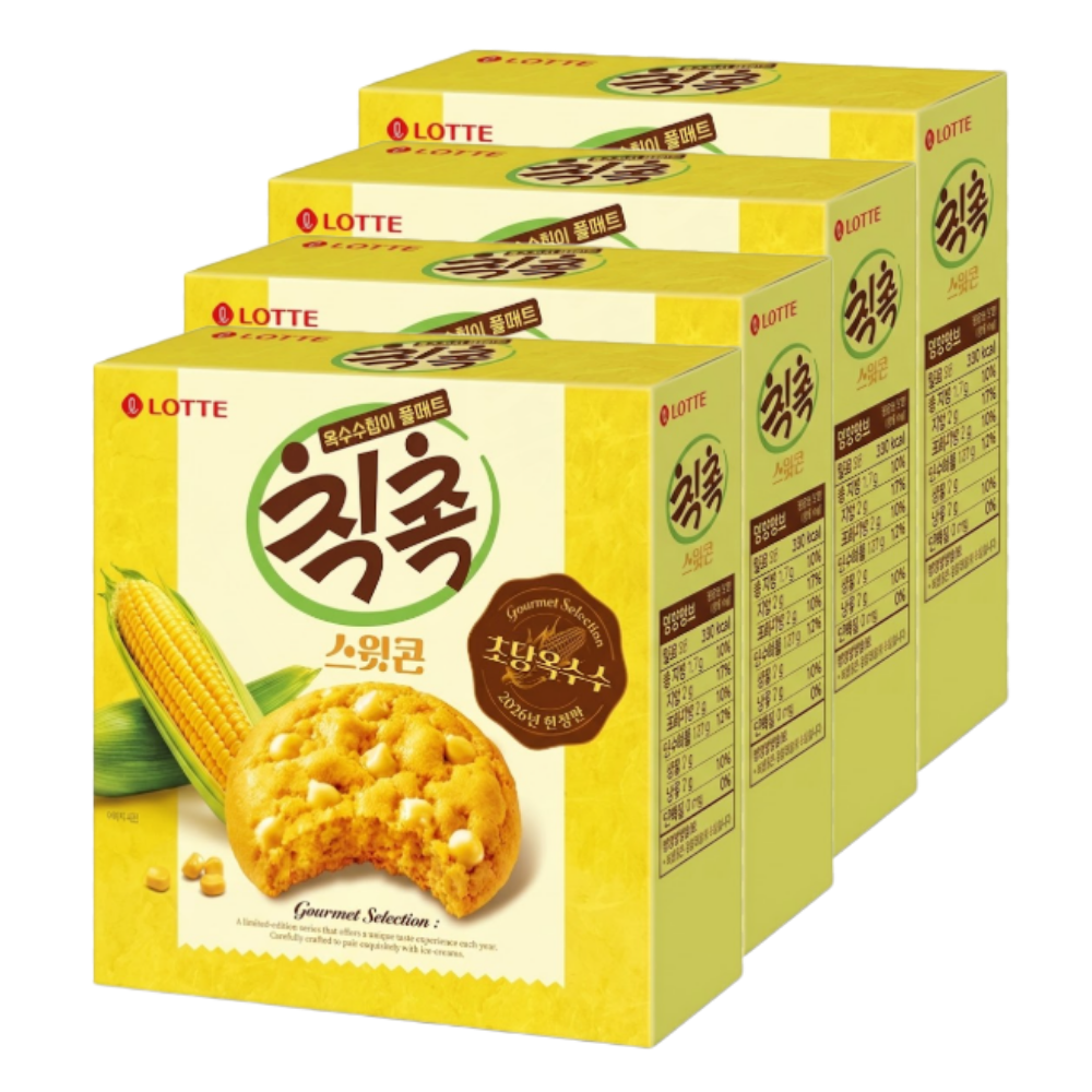롯데리아 롯데웰푸드  칙촉 스윗콘 180g x 4개