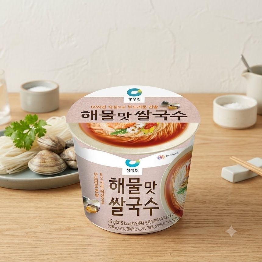 청정원 해물맛 컵쌀국수 92g 12개