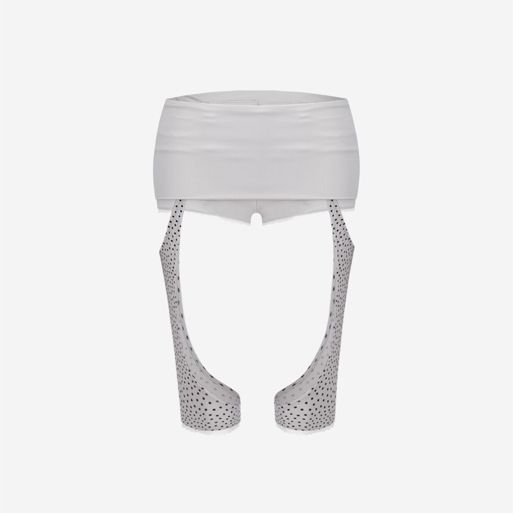 Detachable Garter Micro Shorts / Grey