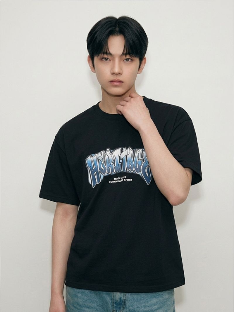 HANGTEN TEENS HANGTEN TEENS 틴즈 로고 그래픽 반팔 티셔츠_100(14570-031-419-31)