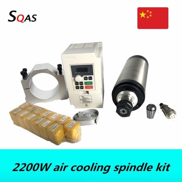 2.2kw ER20 공냉식 스핀들 모토 키트: 1 2200W 공기 냉각