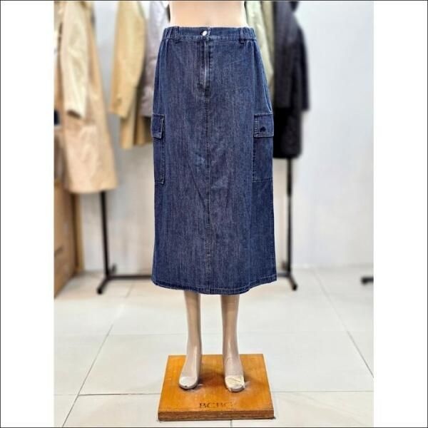 [비씨비쥐] [BCBG]BCBG 올앤선드리 세이브존02 뒷밴딩 포켓 데님 스커트 A6M4S278 (49068488)