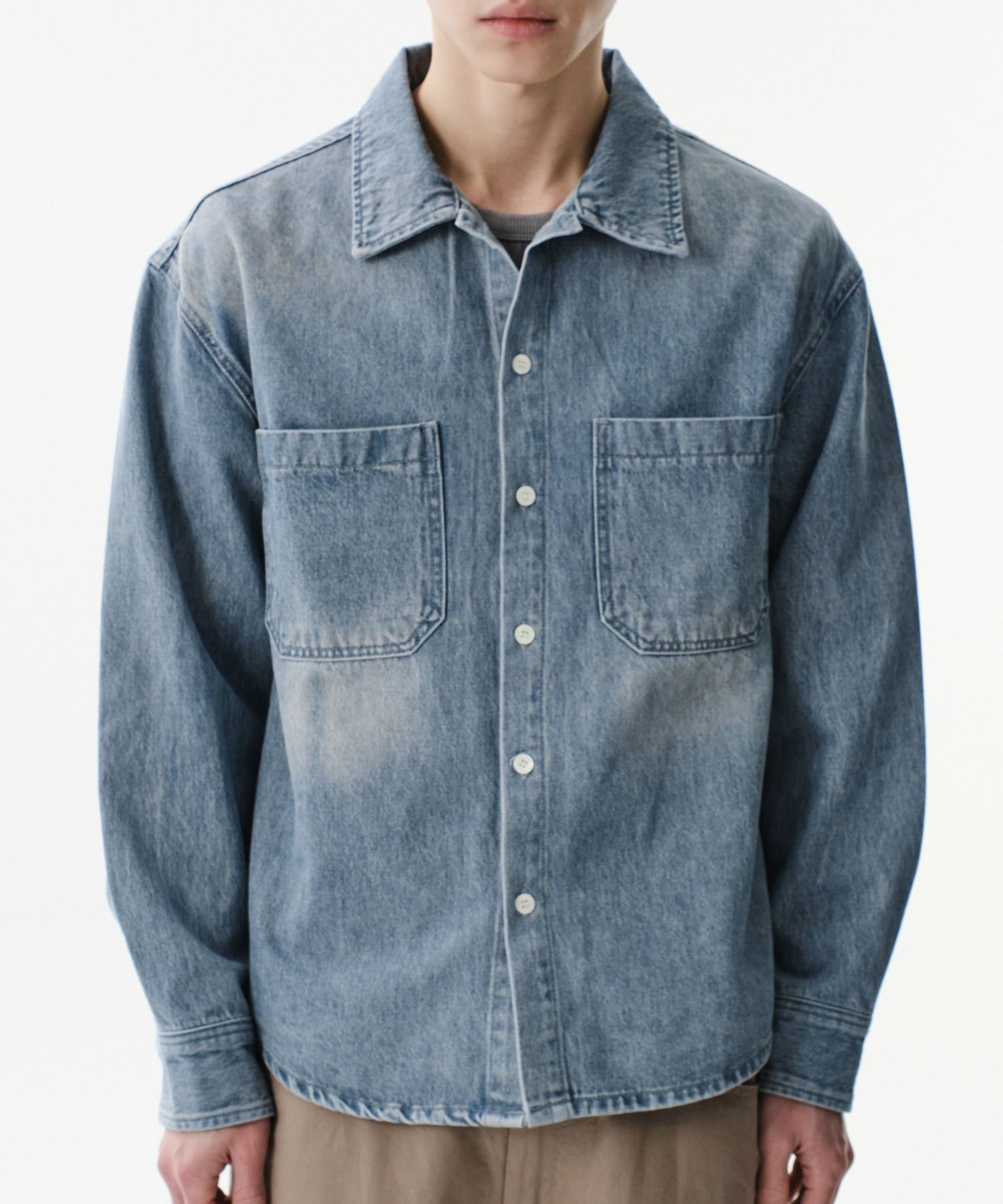 다이브인 TURKEY DENIM TWO POCKET SHIRTS WED BLUE 6060728