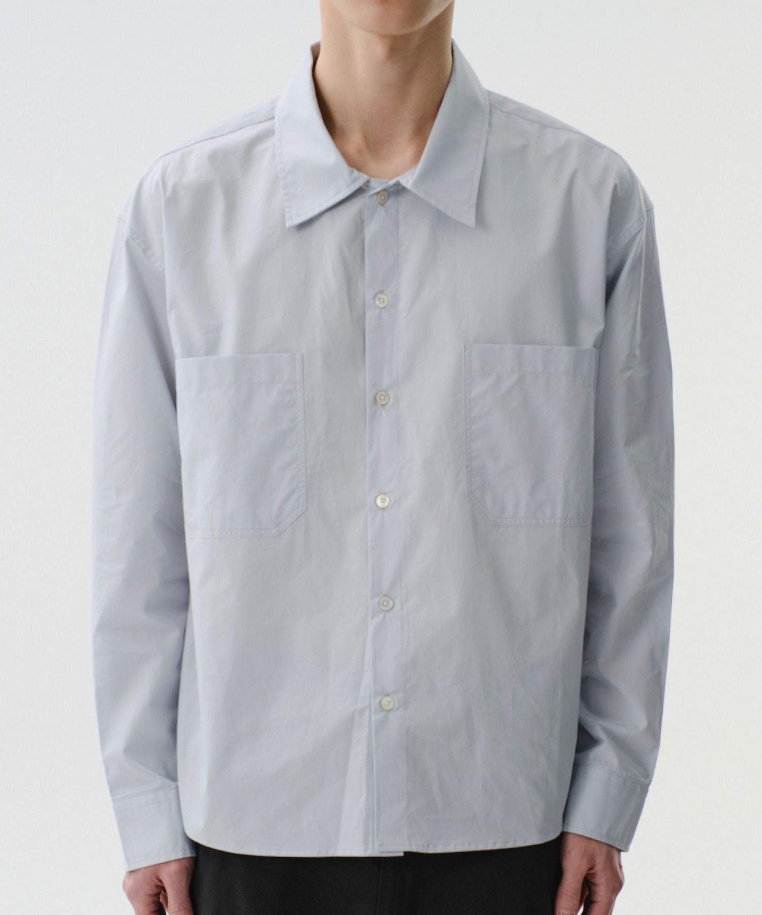 다이브인 PURE COTTON TWO POCKET SHIRTS LIGHT BLUE 5960197