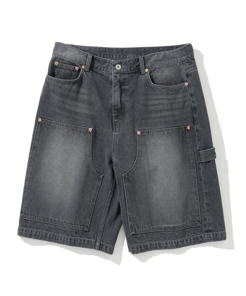 유니폼브릿지 UNIFORM BRIDGE double knee denim short pants 12oz black wed UB2534DN701VBB 1171319