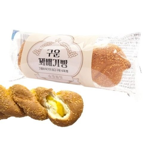 구운 꽈배기빵 슈크림 100g 간식 빵 스낵 과자 천원빵